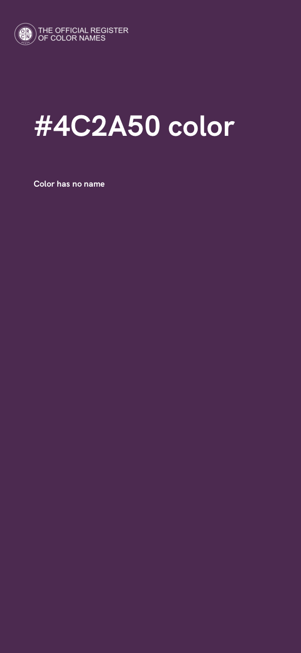 #4C2A50 color image