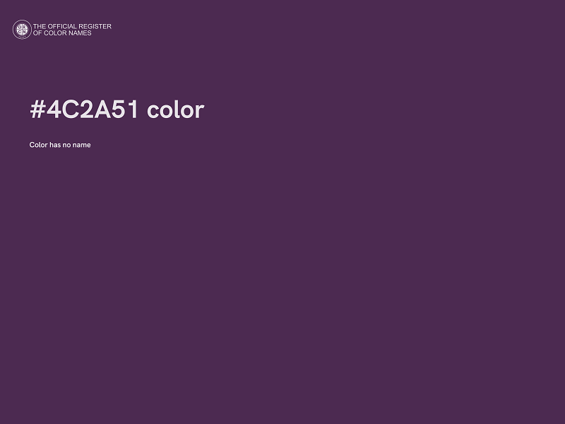 #4C2A51 color image