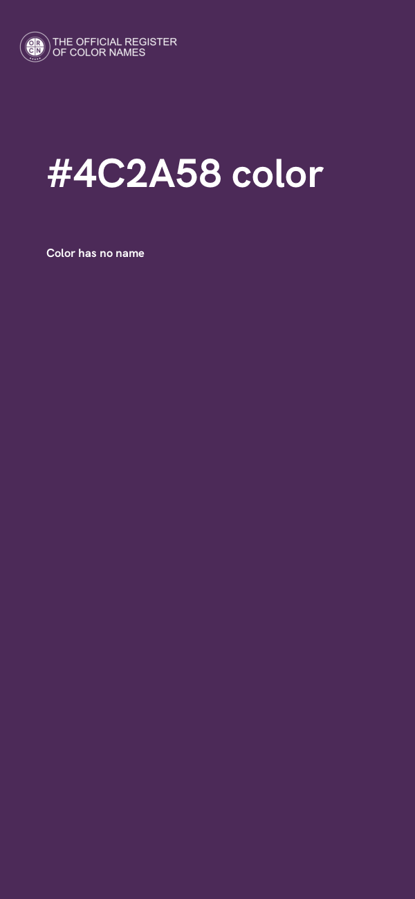 #4C2A58 color image
