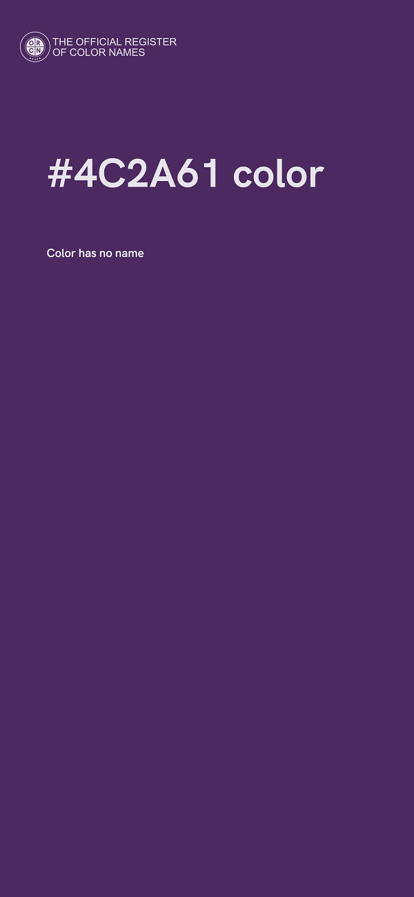 #4C2A61 color image