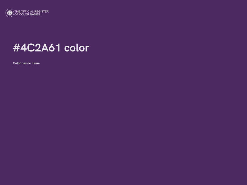 #4C2A61 color image