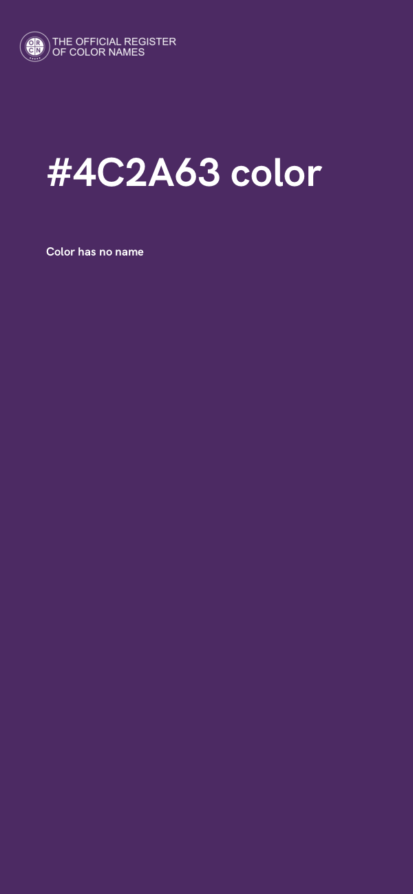 #4C2A63 color image