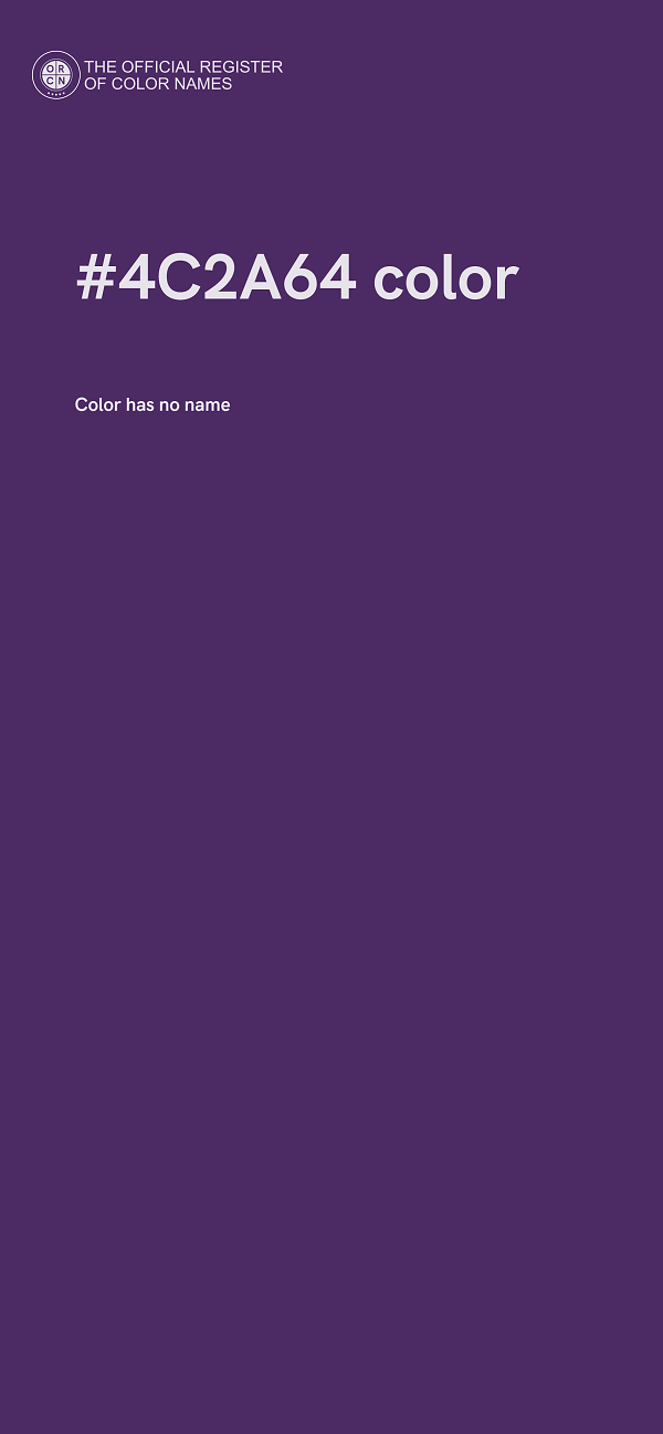 #4C2A64 color image