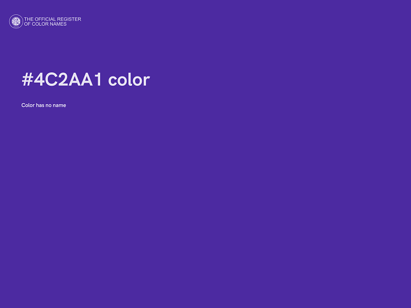 #4C2AA1 color image