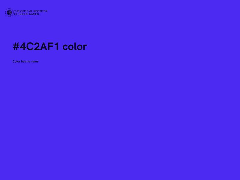 #4C2AF1 color image