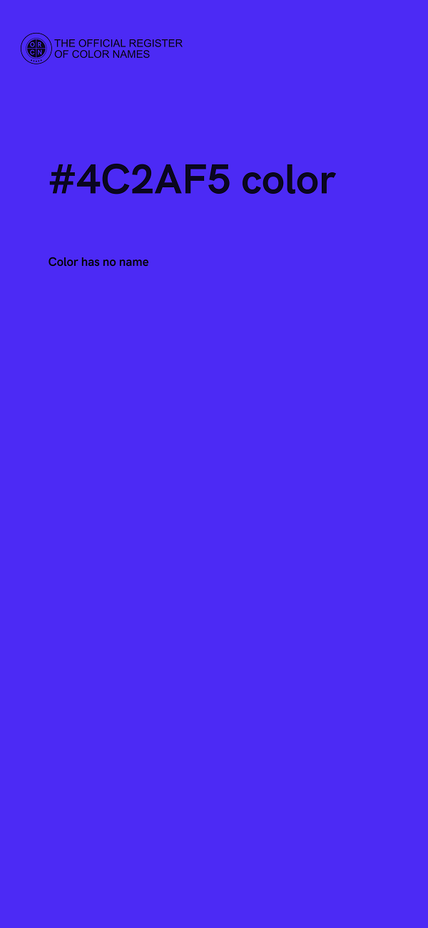 #4C2AF5 color image