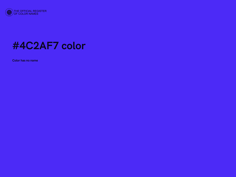 #4C2AF7 color image