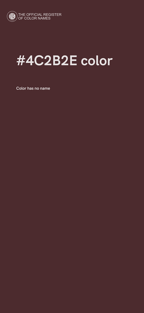 #4C2B2E color image