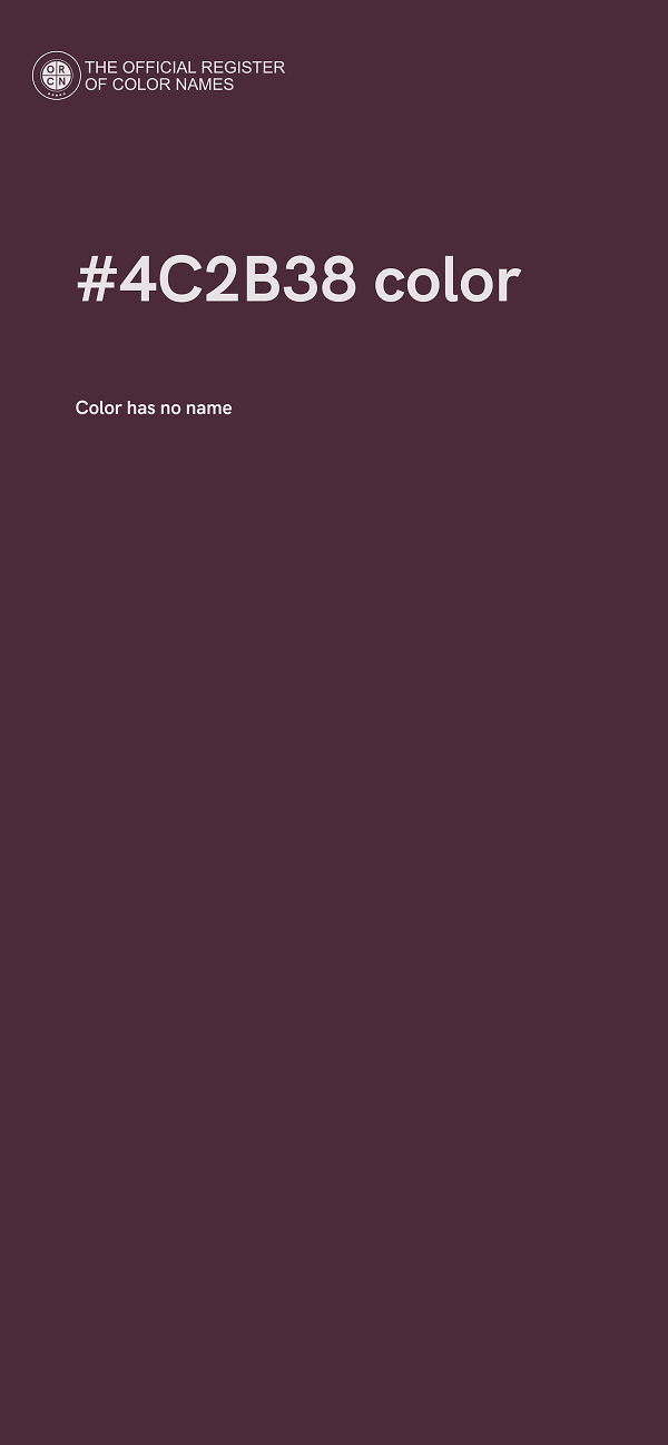 #4C2B38 color image