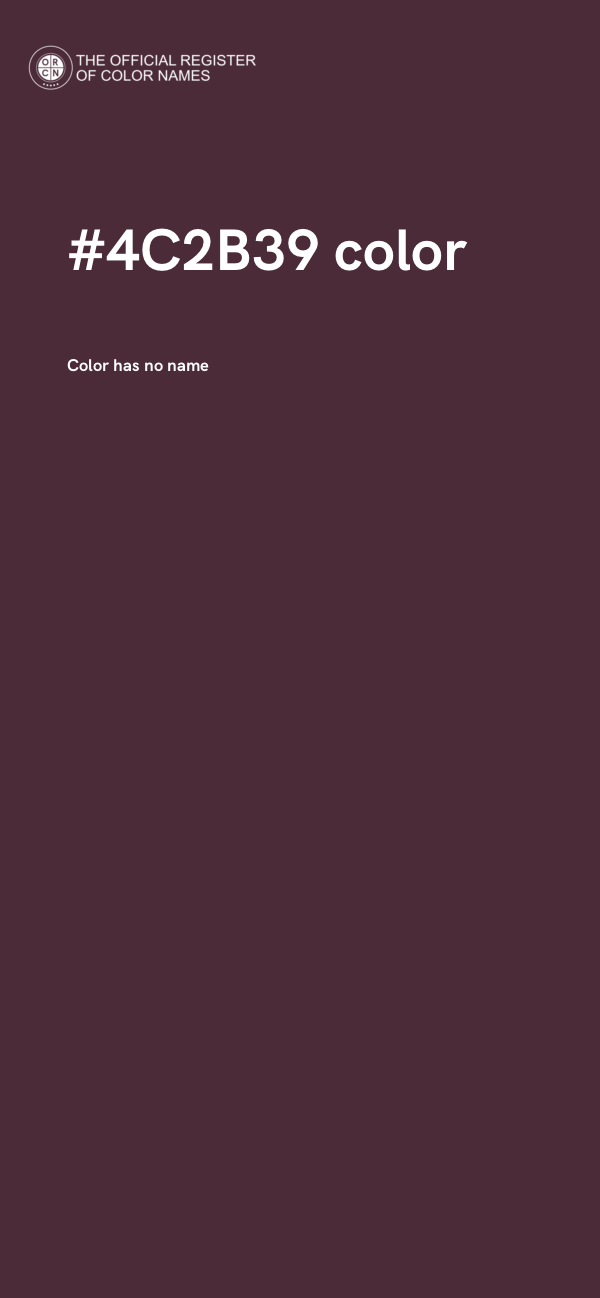 #4C2B39 color image