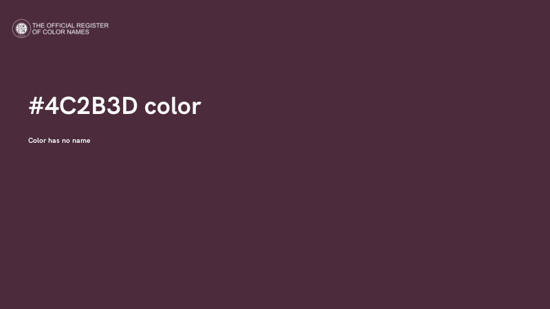 #4C2B3D color image
