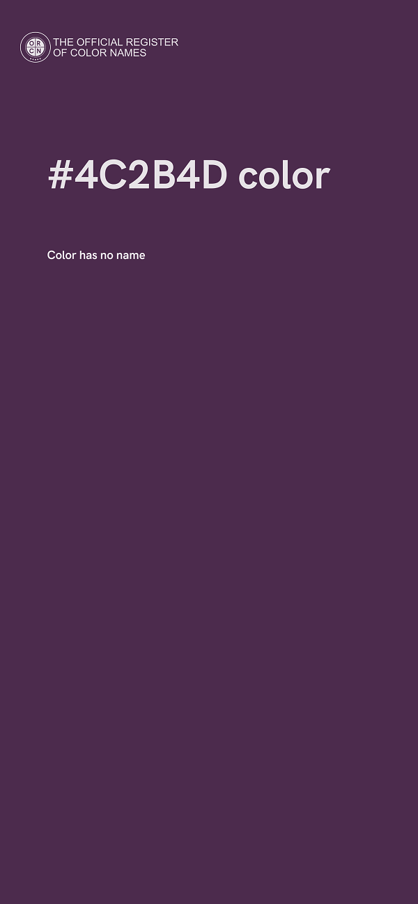 #4C2B4D color image