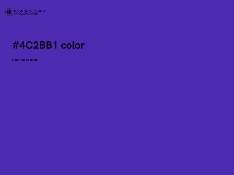 #4C2BB1 color image