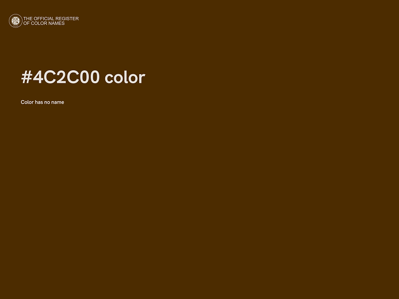#4C2C00 color image