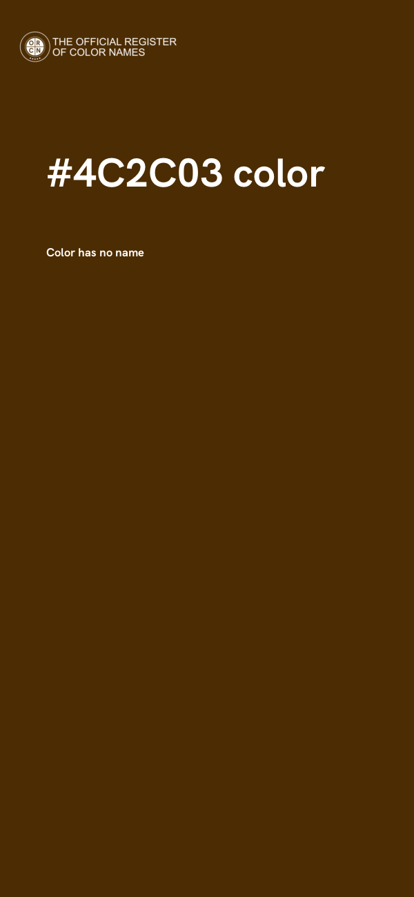 #4C2C03 color image