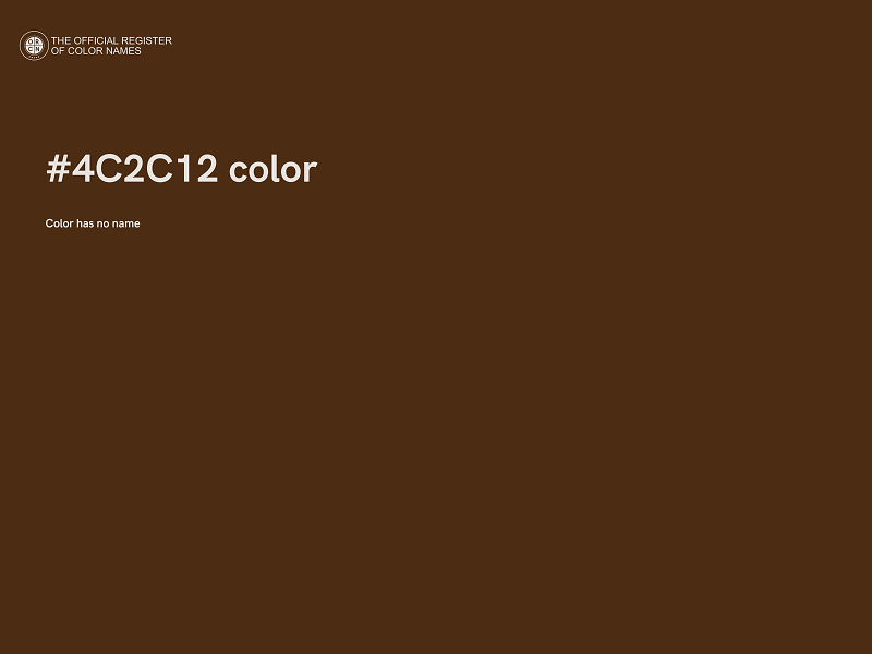 #4C2C12 color image