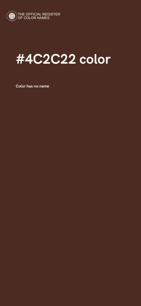#4C2C22 color image