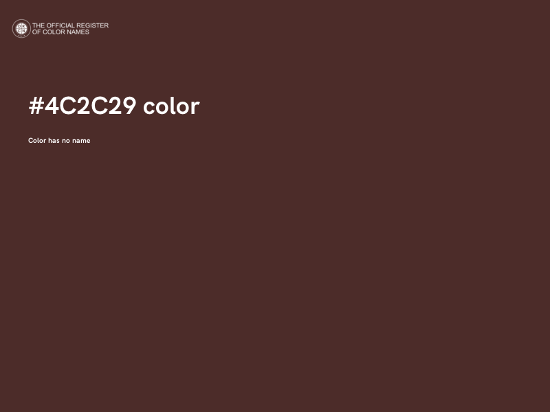 #4C2C29 color image