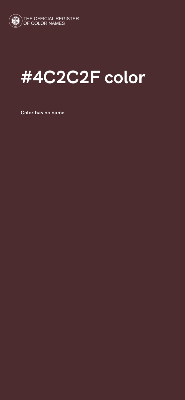 #4C2C2F color image