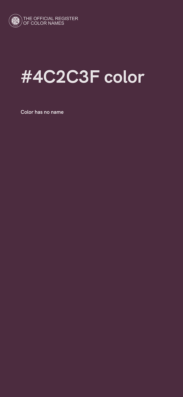 #4C2C3F color image