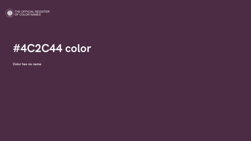 #4C2C44 color image