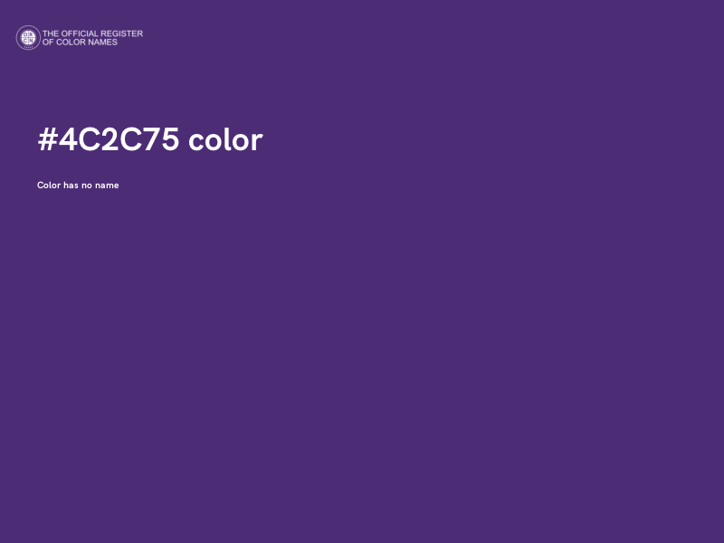 #4C2C75 color image