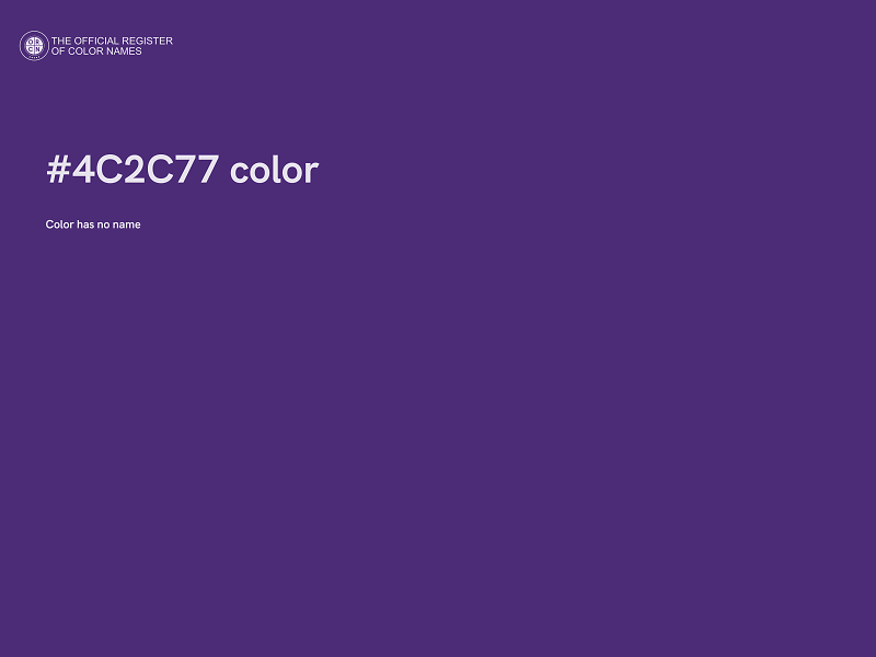 #4C2C77 color image