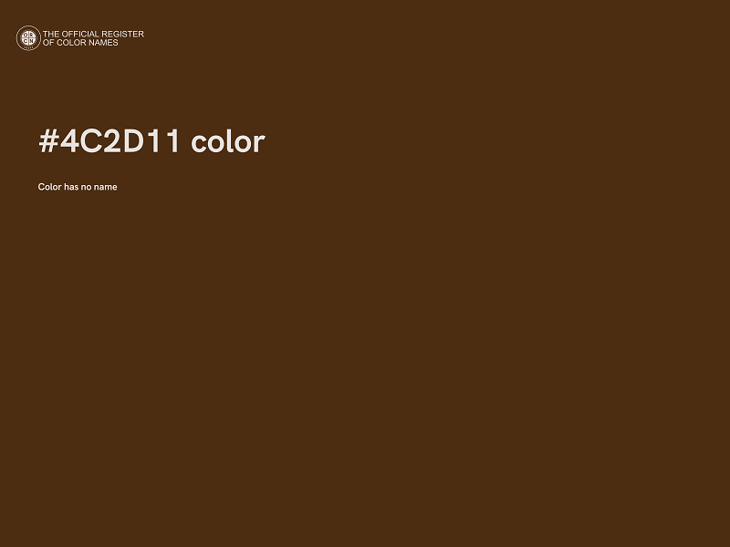 #4C2D11 color image