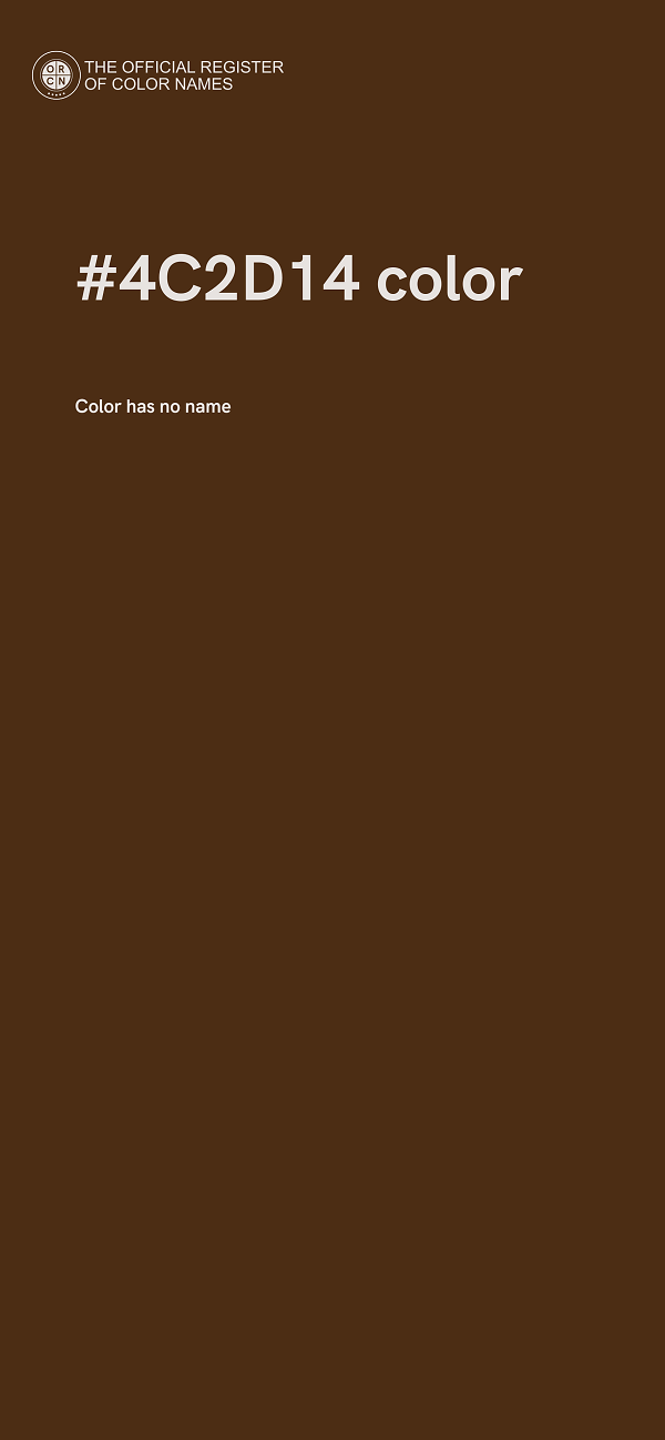 #4C2D14 color image