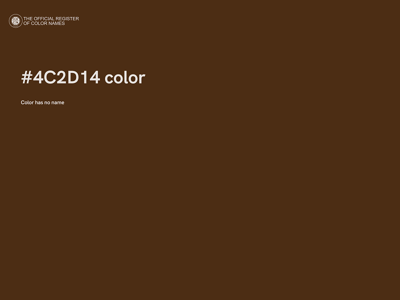 #4C2D14 color image