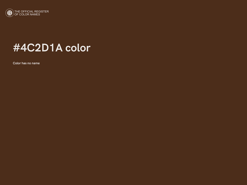 #4C2D1A color image