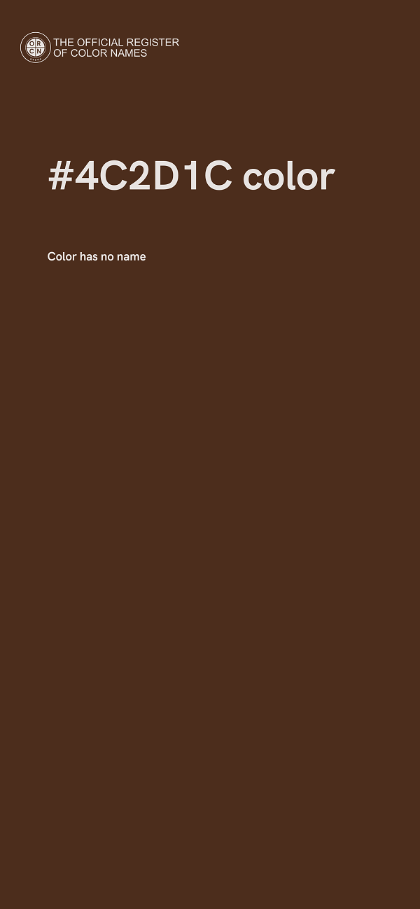 #4C2D1C color image
