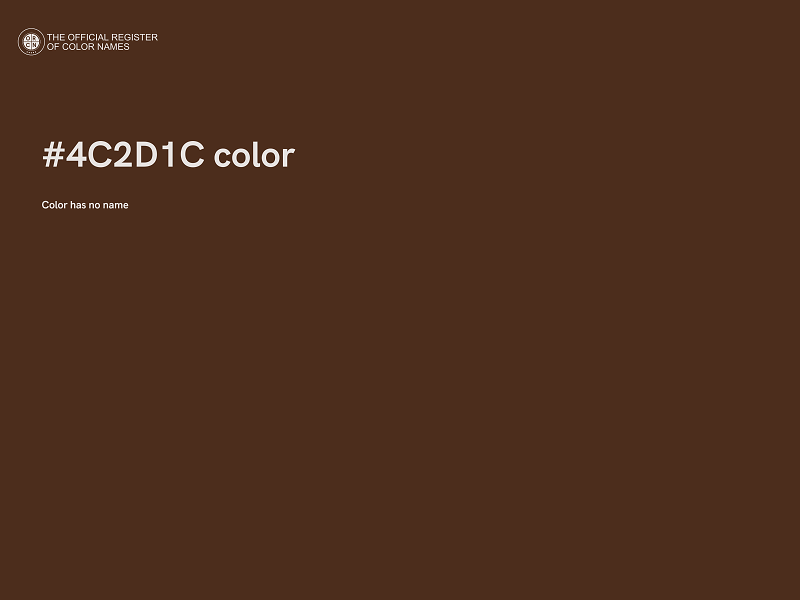 #4C2D1C color image