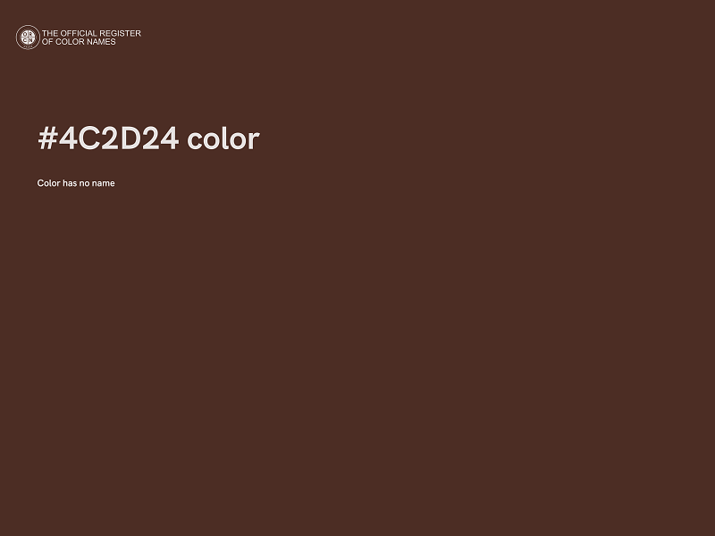 #4C2D24 color image