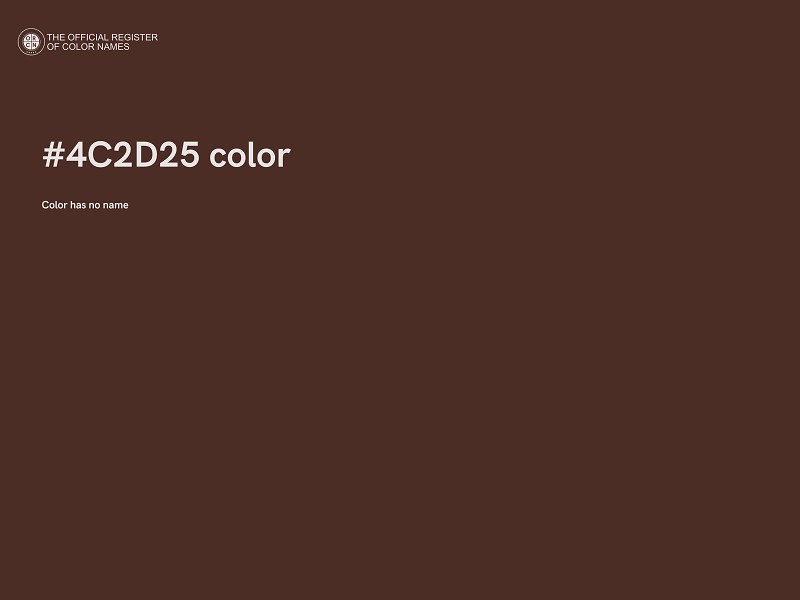 #4C2D25 color image