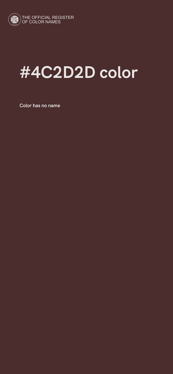 #4C2D2D color image