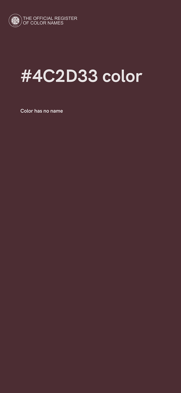 #4C2D33 color image