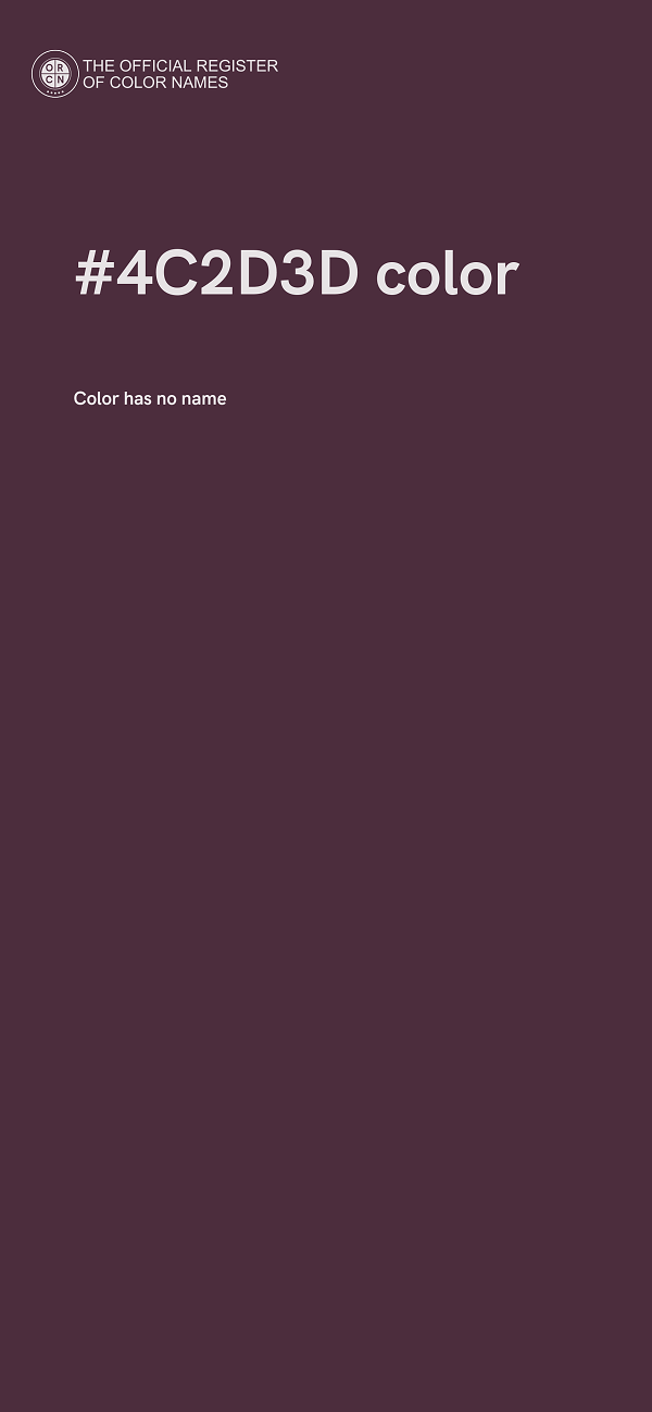 #4C2D3D color image