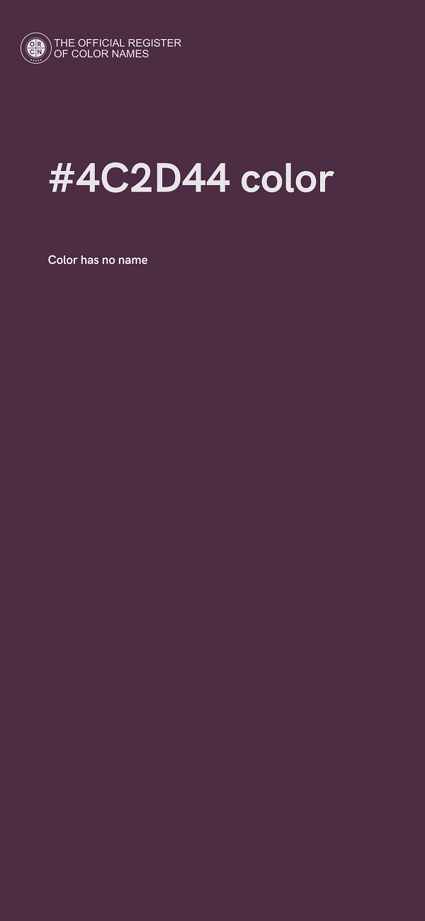#4C2D44 color image