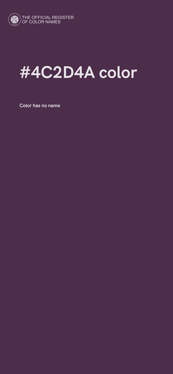 #4C2D4A color image