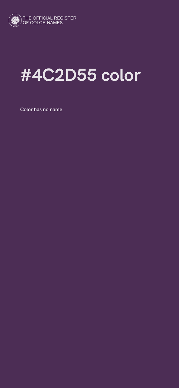#4C2D55 color image