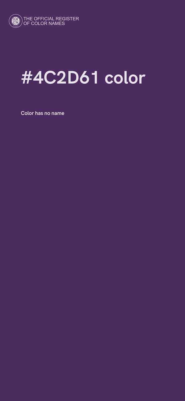 #4C2D61 color image