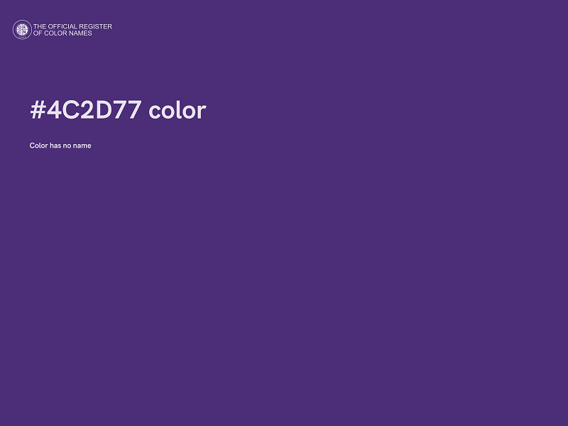 #4C2D77 color image