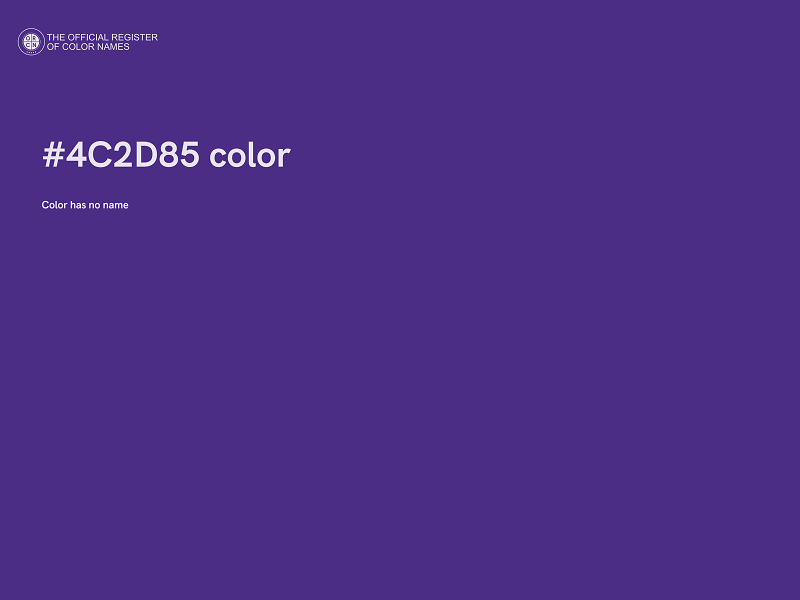 #4C2D85 color image