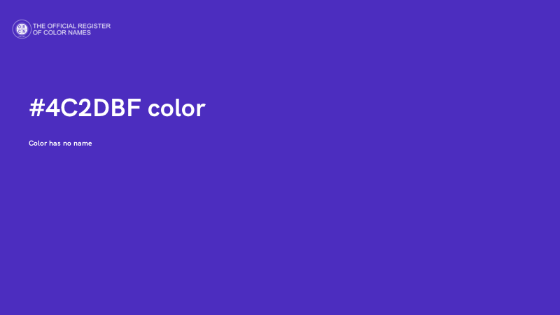 #4C2DBF color image