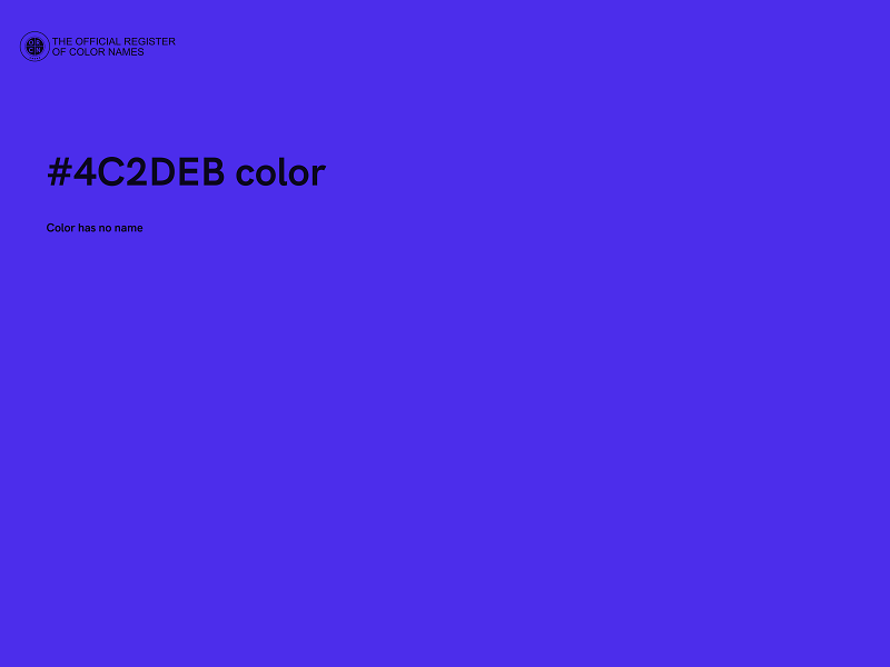 #4C2DEB color image