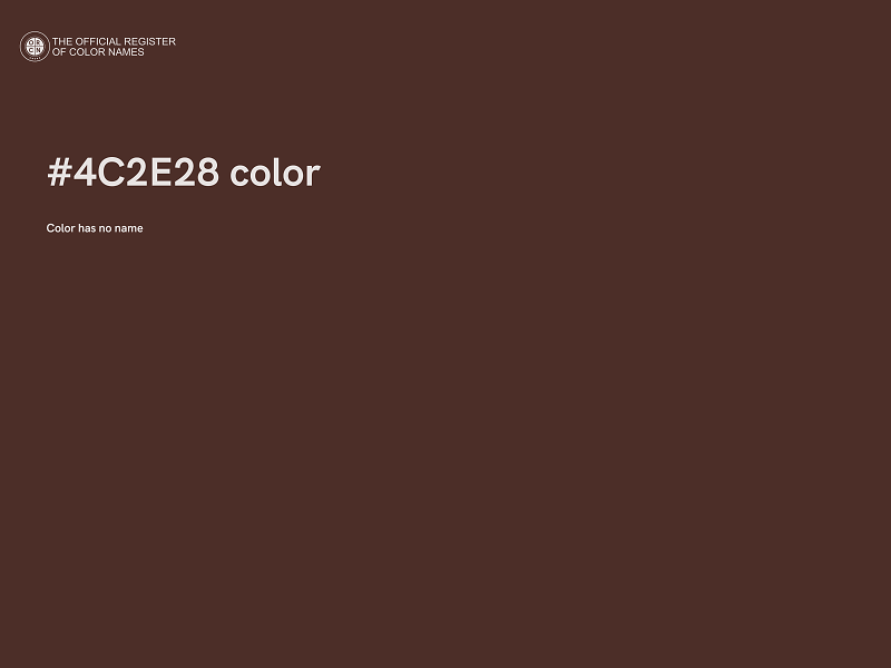 #4C2E28 color image