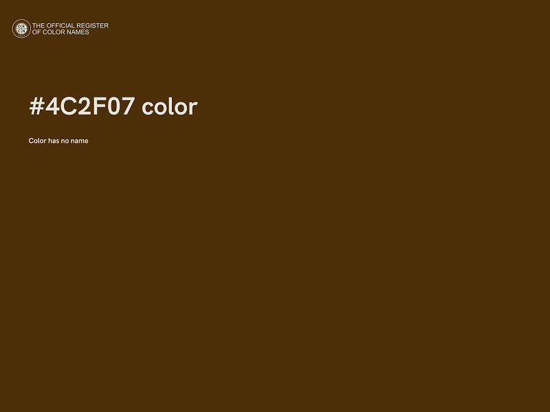 #4C2F07 color image