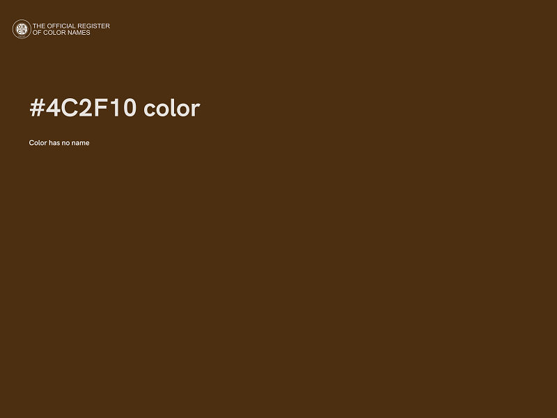 #4C2F10 color image