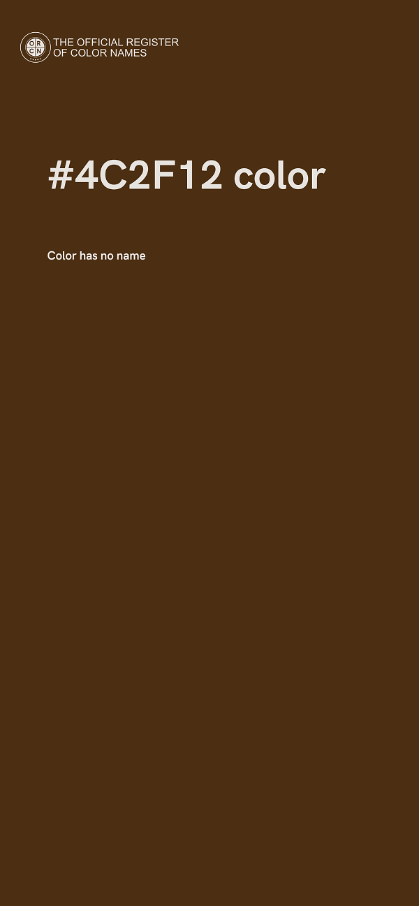 #4C2F12 color image